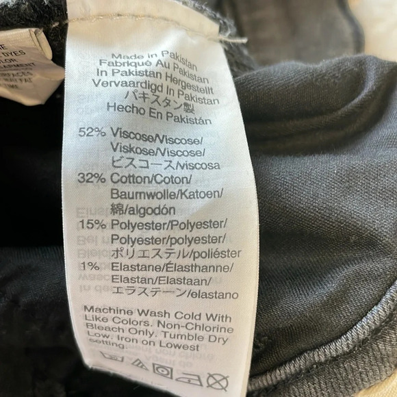 Madewell 10” high-rise skinny button black denim jeans size 25 - Picture 4 of 10